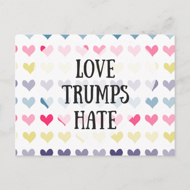Love trumps hate. postcard (Front)