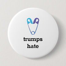 Love Trumps Hate Safety Pin Button
