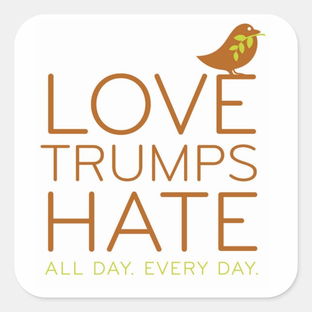 Love Trumps Hate Sticker (Front)