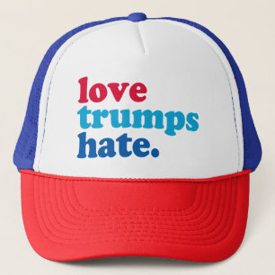 love trumps hate trucker hat