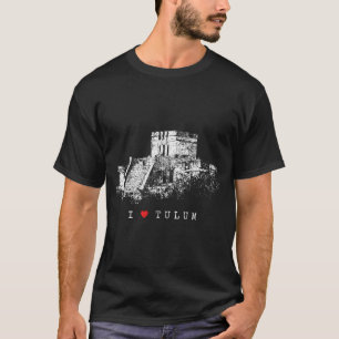 Love Tulum Mexico Vintage Ruins Caribbean Riviera T-Shirt