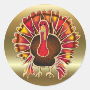 LOVE TURKEY by SHARON SHARPE Classic Round Sticker