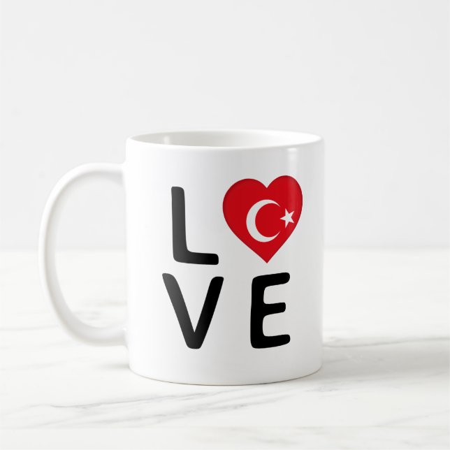 Love - Turkey Flag Coffee Mug (Left)