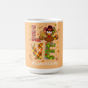 Love Turkey Leopard Happy Thanksgiving 2022 Lunch Coffee Mug