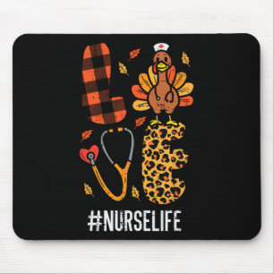 Love Turkey Stethoscope Nurse Thanksgiving Fall Sc Mouse Mat