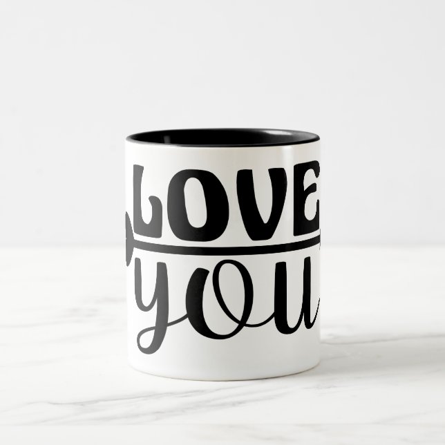 LOVE. Two-Tone COFFEE MUG (Center)