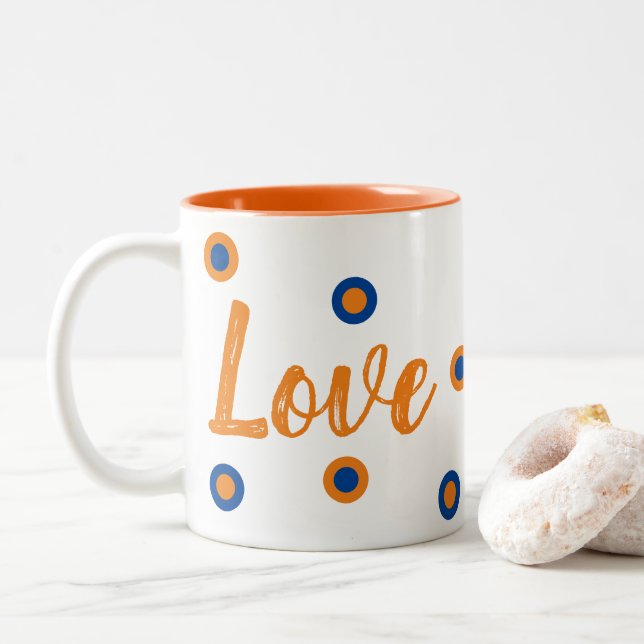 Love Two-Tone Coffee Mug (With Donut)
