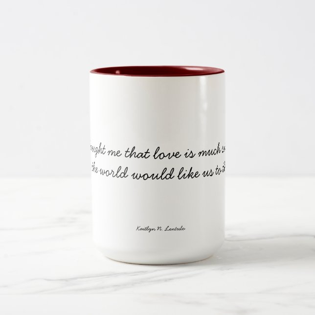 Love Two-Tone Coffee Mug (Center)
