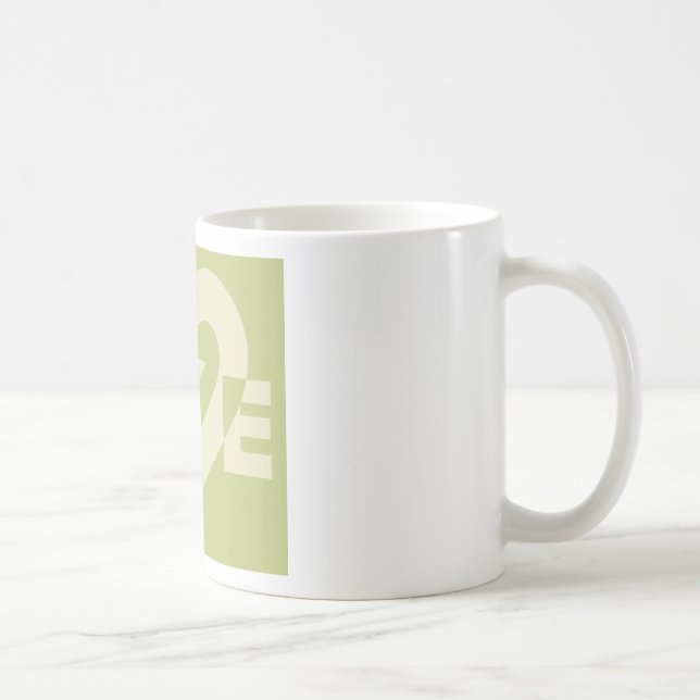 Love Two-Tone Sage Green Coffee Mug (Right)