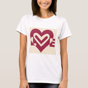 Love Two-Tone Wine Purple T-Shirt