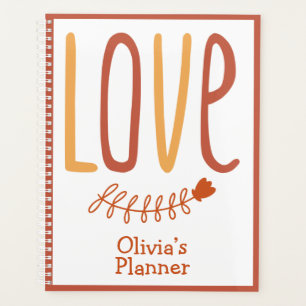 Love Typography Boho Design Colours Name Modern Planner
