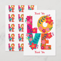 LOVE typography clipart, floral design