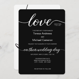 Love typography Elegant Wedding script Invitation