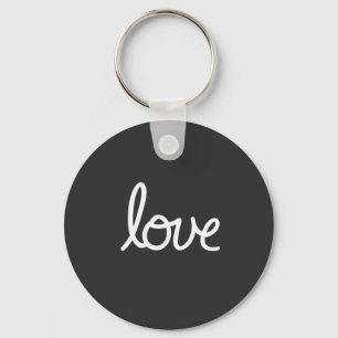 Love Typography Keychain