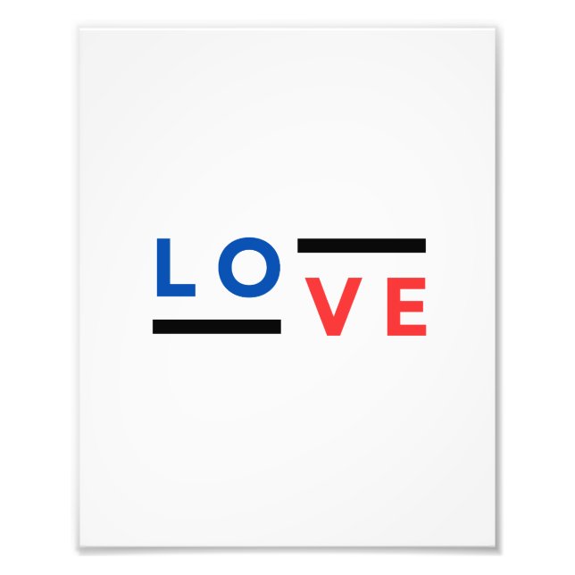 Love Typography Photo Print (Front)