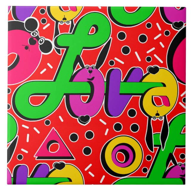 Love, typography tile (Front)