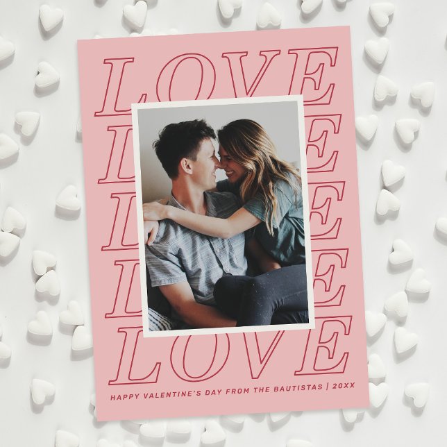 Love Typography Valentine's Day Card - Pink (Creator Uploaded)
