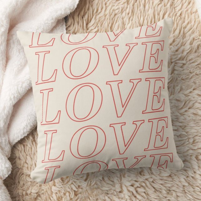 Love Typography Valentine's Day Pillow - Red (Creator Uploaded)