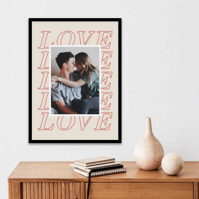 Love Typography Valentine's Day Poster - Red (Creator Uploaded)