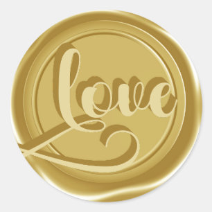 Love Typography Wax Seal