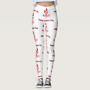 Love Typography with Hand and Rose Leggings