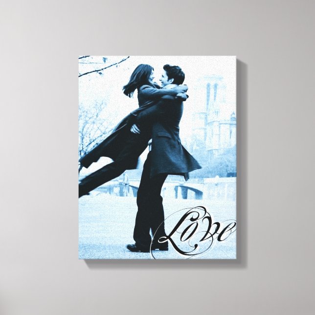 Love Typography Your Photo Template Wrapped Canvas (Front)