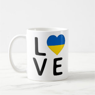 Love - Ukraine Flag Coffee Mug