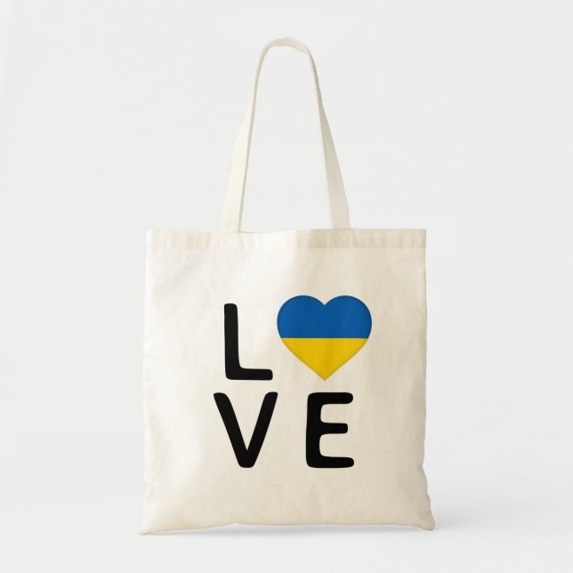 Love - Ukraine Flag Tote Bag (Front)