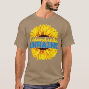 LOVE Ukraine Sunflower Ukrainian Flag Stand With U T-Shirt
