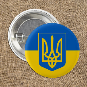 Love Ukraine & Ukrainian Flag fashion / sports fan 3 Cm Round Badge