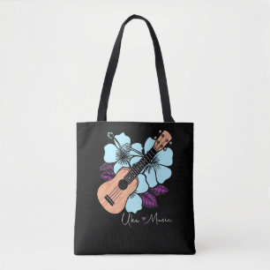 Love Ukulele Music Guitar Flowers Hawaii Tote Bag