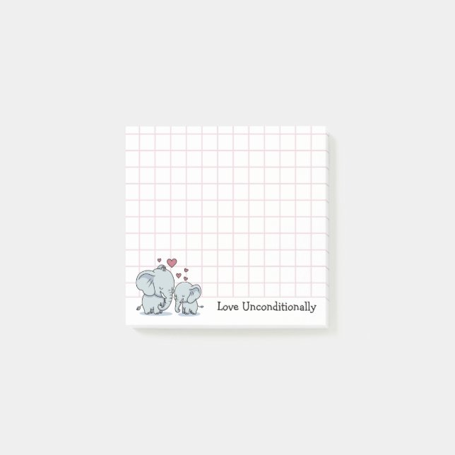 Love Unconditionally Elephants Post-it Notes (Front)