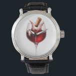 Love Uncorked Elegant Wine Splash Wedding Gift Watch<br><div class="desc">Wedding gift | Bachelor party gift | Groom accessory | Wedding party tie | Wine lover wedding Elegant white tie featuring a dynamic red wine splash with the romantic phrase " Love Unkorked " - a stylish touch for wine lovers, celebrations, and unforgettable evenings.A A unique gift for wine lovers...</div>