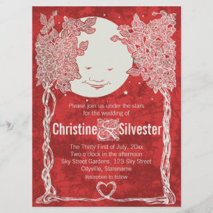 Love Under the Stars, wedding Invitation