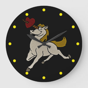 Love Unicorn Large Clock