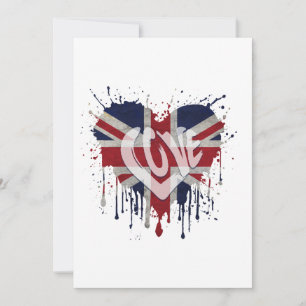 Love United Kingdom Flag Invitation