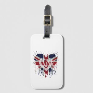 Love United Kingdom Flag Luggage Tag