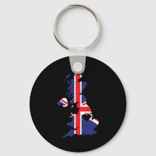 Love United Kingdom Gift British Pride Heart Key Ring