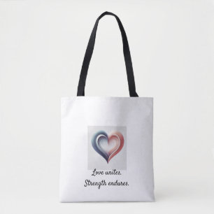 Love Unites — Inspirational Yin Yang Heart Tote Ba Bag