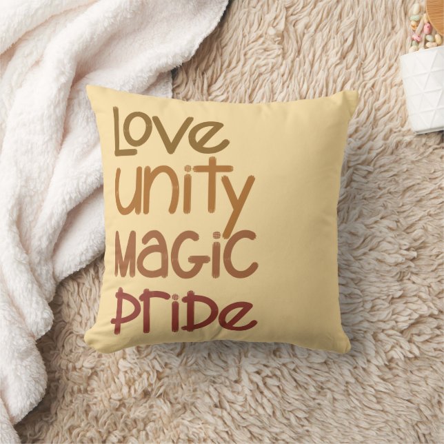 Love Unity Magic Pride Black  Cushion (Blanket)