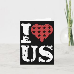 Love Us 4th Of July Memorial Day Veteran Day Card