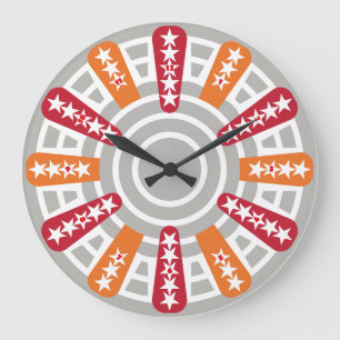 LOVE USA COLORS FLAG 50 STARS BY MASANSER LARGE CLOCK