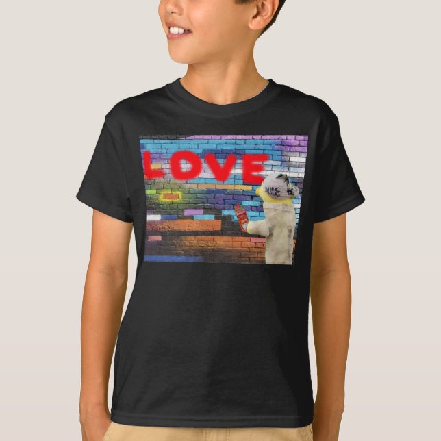 Love USA graffiti wall art.  T-Shirt (Front)