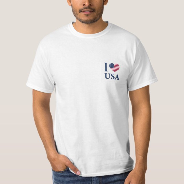 Love USA – Patriotic Heartbeat Tee (Front)