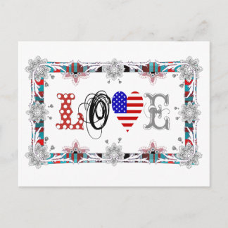 Love USA Postcard