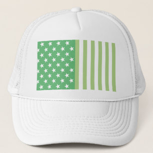LOVE. USA / USA FLAG GREEN COLORS BY MASANSER TRUCKER HAT