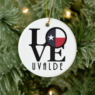 LOVE Uvalge Texas Ceramic Tree Decoration