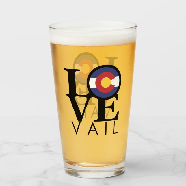 LOVE Vail Colorado Glass (Back Filled)