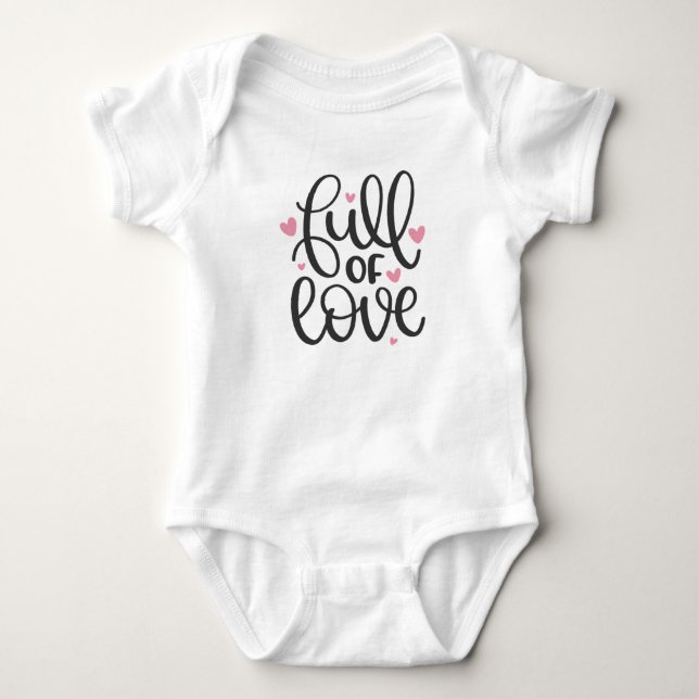 Love Valentine Baby Bodysuit (Front)