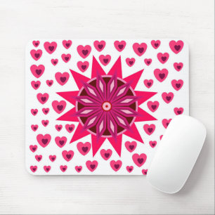 LOVE VALENTINE, BIRTHDAY PARTY GIFT WITH HEARTS MO MOUSE MAT